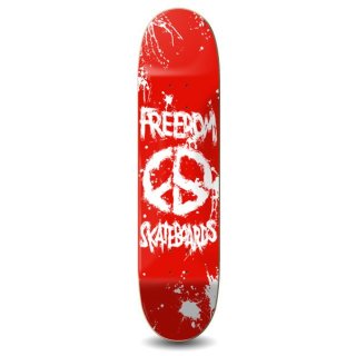 Freedom Skateboards "Peace Paint" Deck red 8"