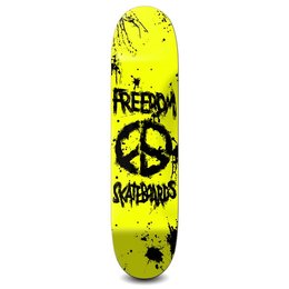 Freedom Skateboards Peace Paint Deck neon yellow