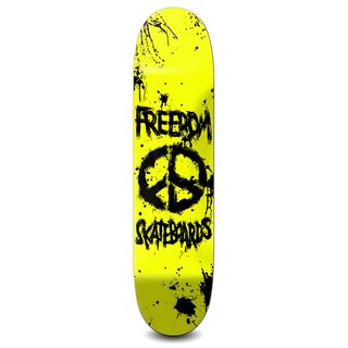 Freedom Skateboards "Peace Paint" Deck neon yellow 7.75"