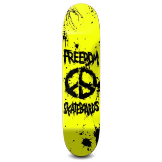 Freedom Skateboards "Peace Paint" Deck neon yellow 8.25"