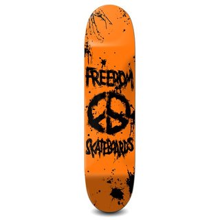 Freedom Skateboards "Peace Paint" Deck neon orange
