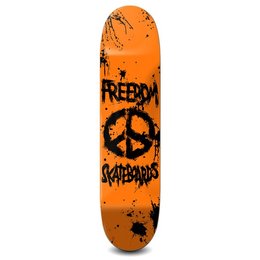 Freedom Skateboards Peace Paint Deck neon orange