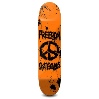 Freedom Skateboards "Peace Paint" Deck neon orange 8"