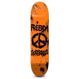 Freedom Skateboards "Peace Paint" Deck neon orange 8.25"