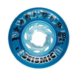 Seismic Tantrum Wheels 68mm 81A Crystal Clear Blue