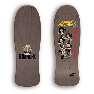 Brand X Skateboards Anthrax Collectors Edition 2022 OG2  deck 10.5" grey stain